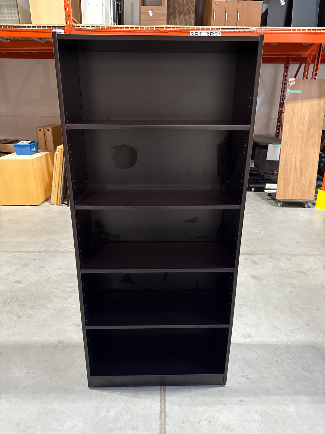 Wooden 5-High Bookcase