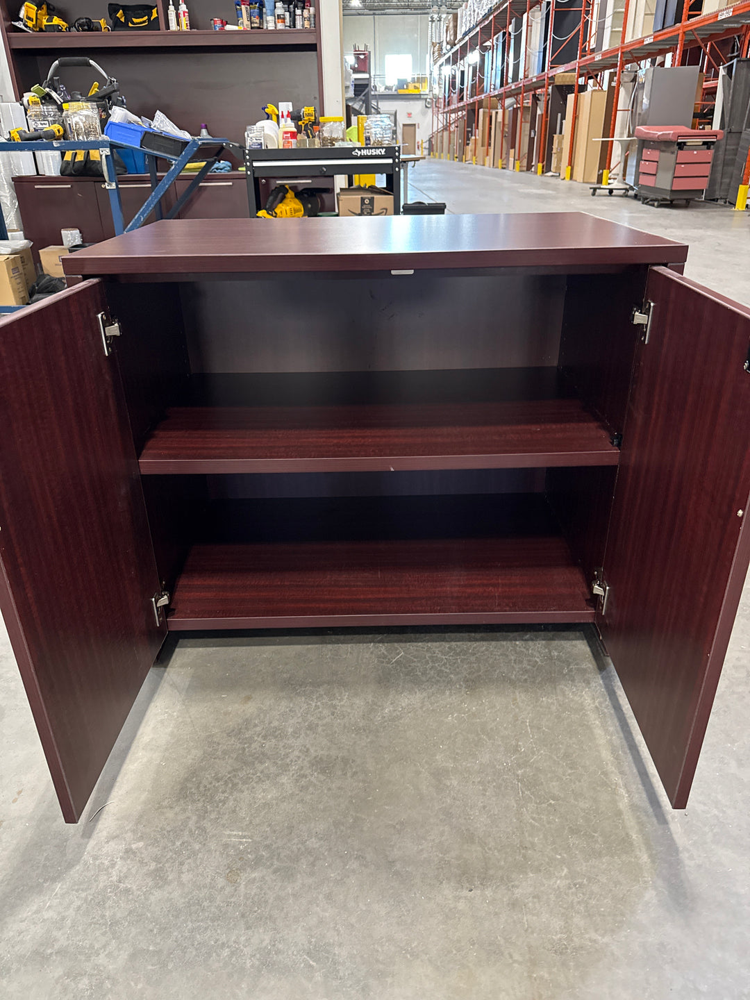 Wooden 2-High Closed Storage