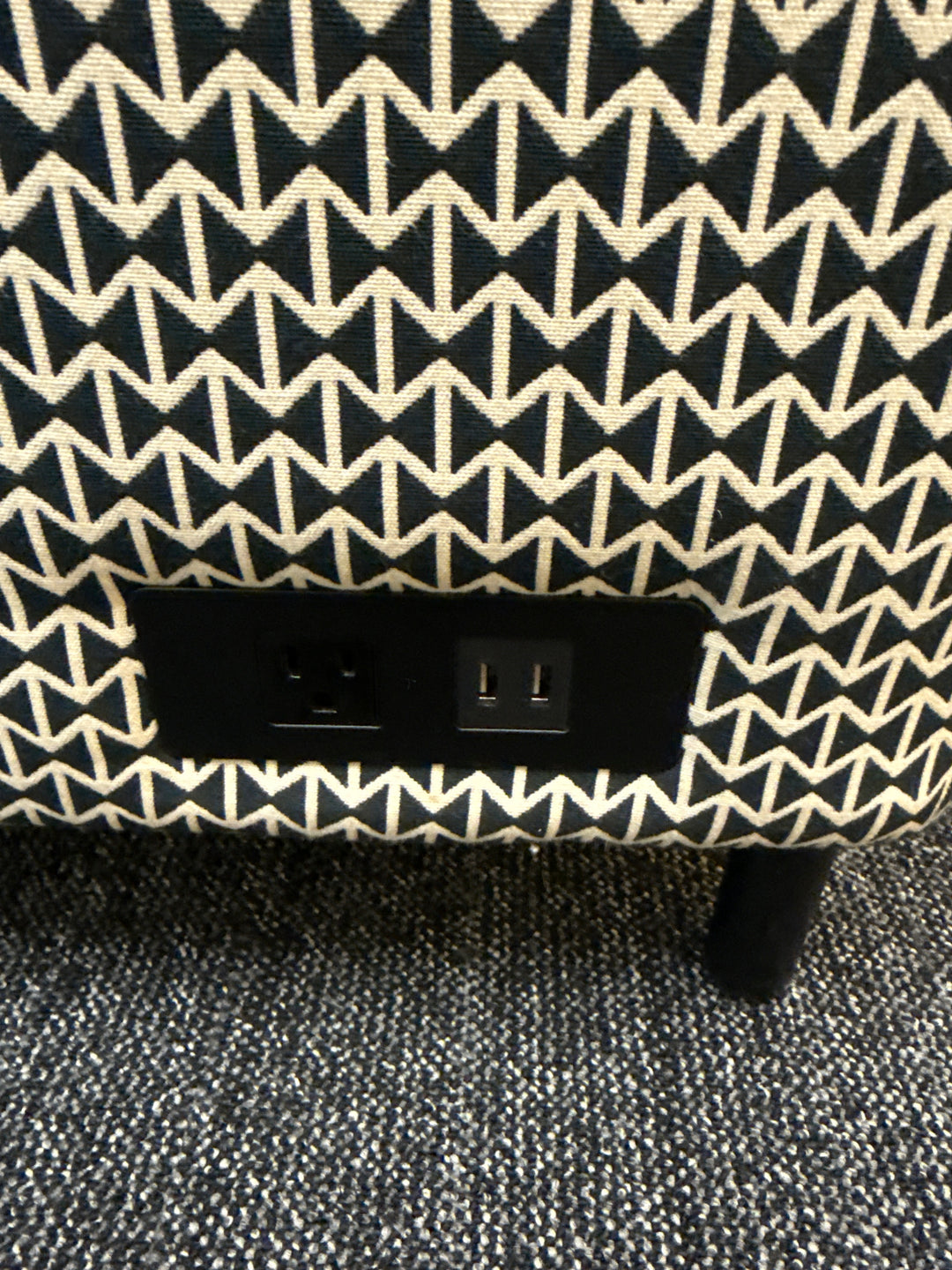 Fabric Loveseat w/Power Outlet