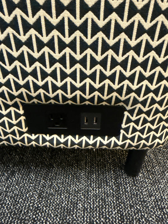 Fabric Loveseat w/Power Outlet