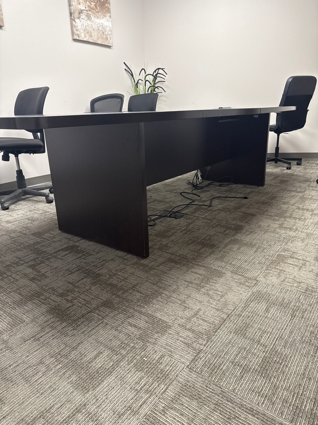 10' Boatshape Boardroom Table w/Electrical