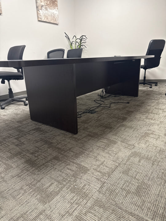 10' Boatshape Boardroom Table w/Electrical
