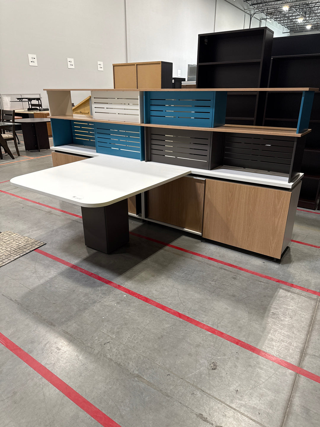 Double Sided Storage w/Meeting Table