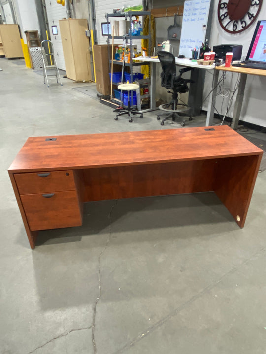 6’ Straight Desk w/BF Ped