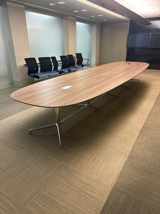 18' Steelcase Racetrack Boardroom Table w/Electrical
