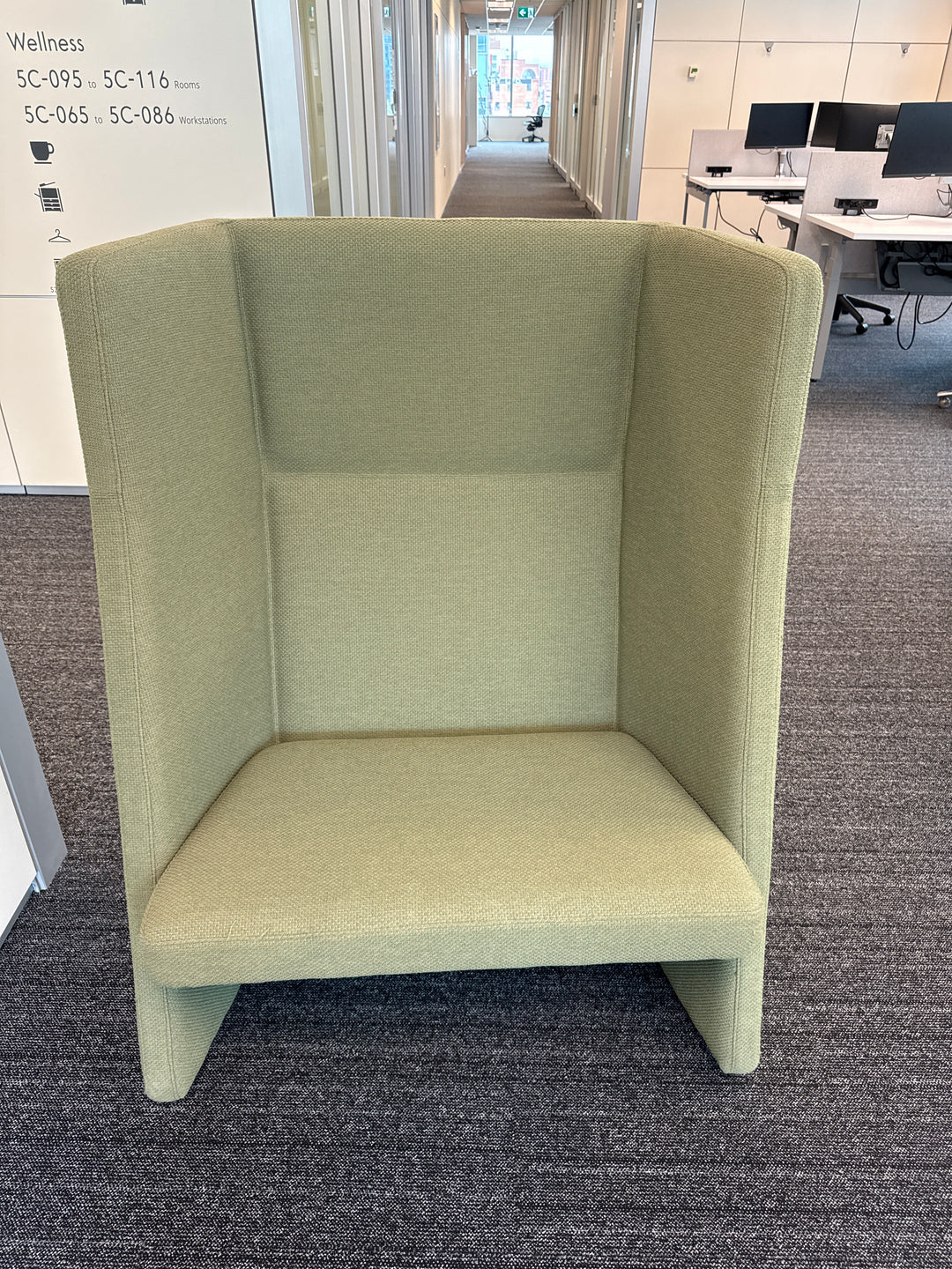 Fabric High Back Lounge Chair