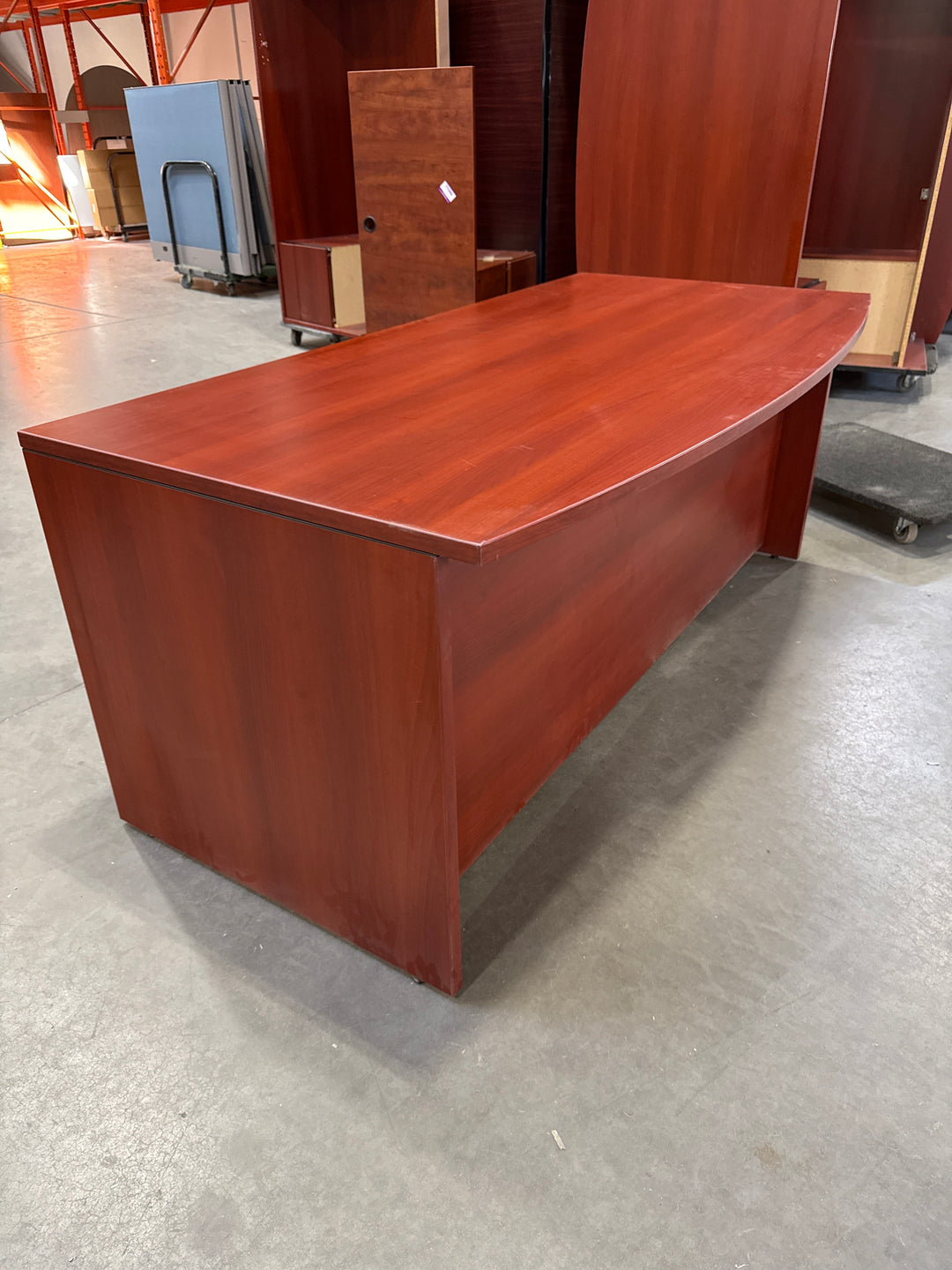 6' Straight Desk w/BF Ped