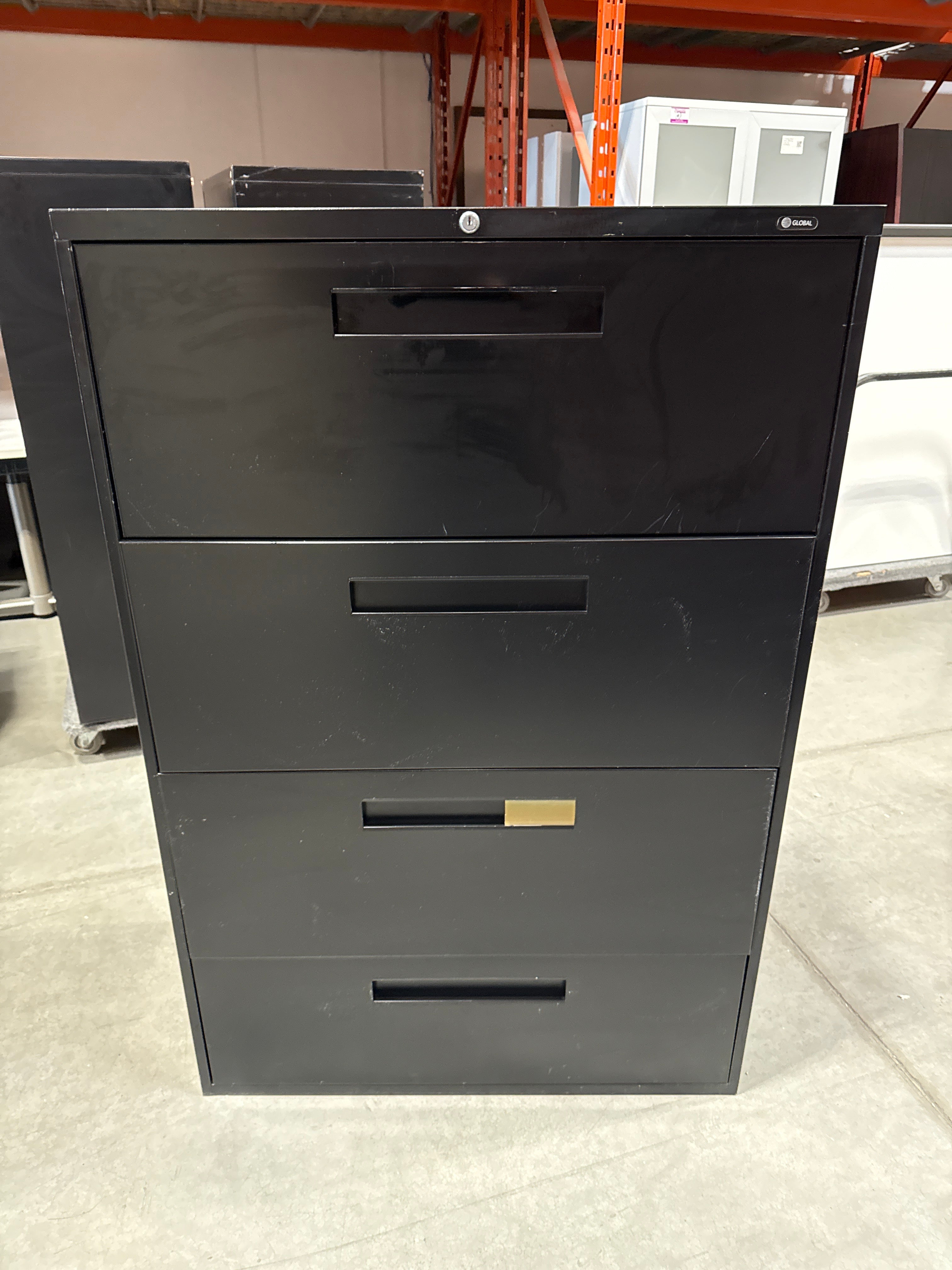 Global Metal 4-High Lateral File Cabinet – Premiere Office Furniture