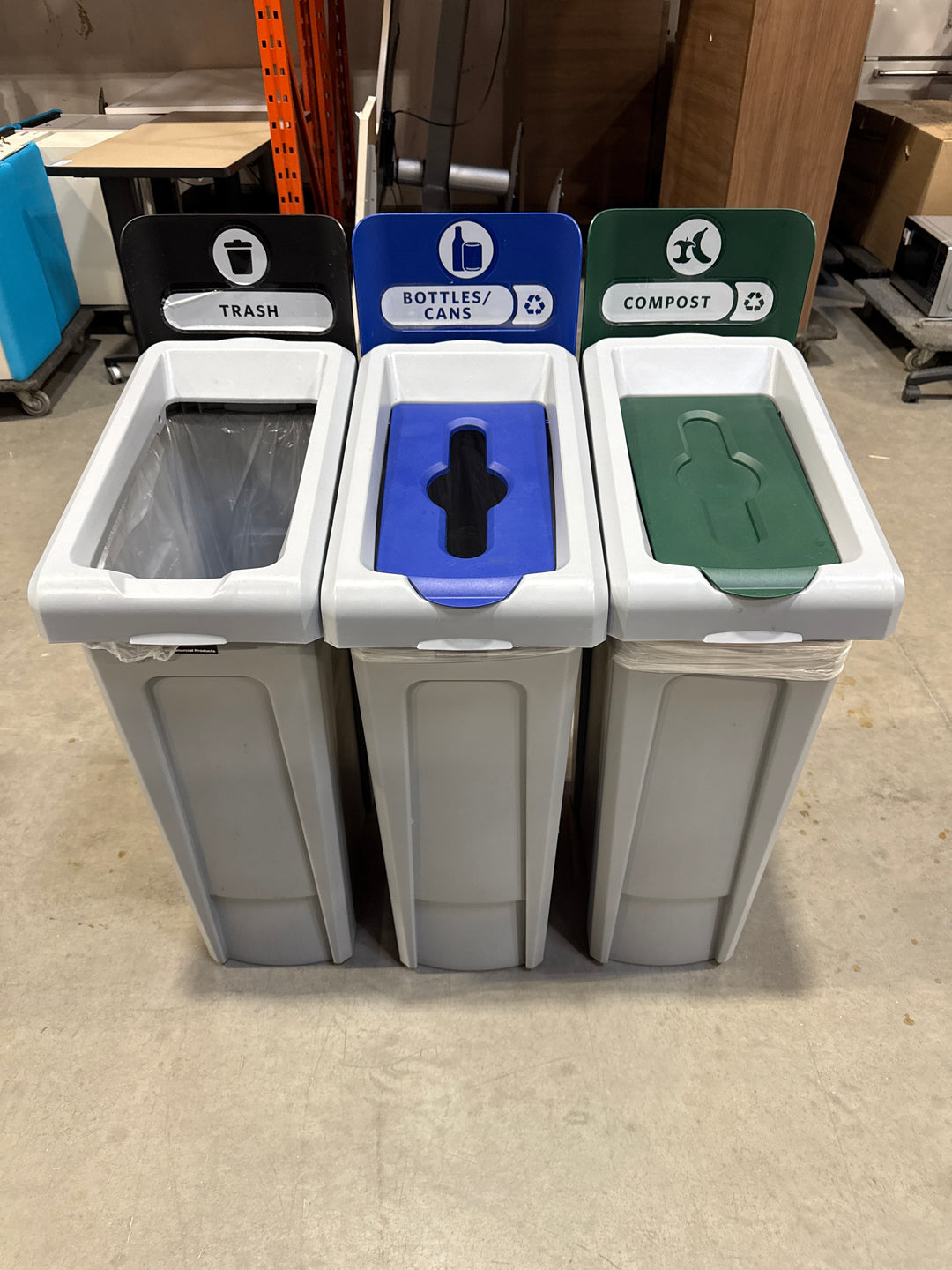 Trash, Bottles and Compost Bins