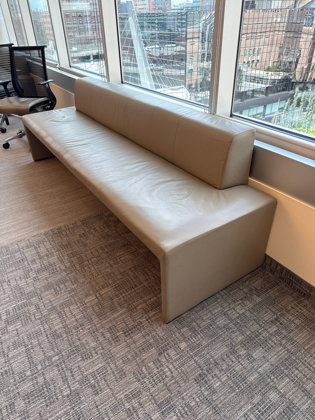 8' Leather Sofa Bench