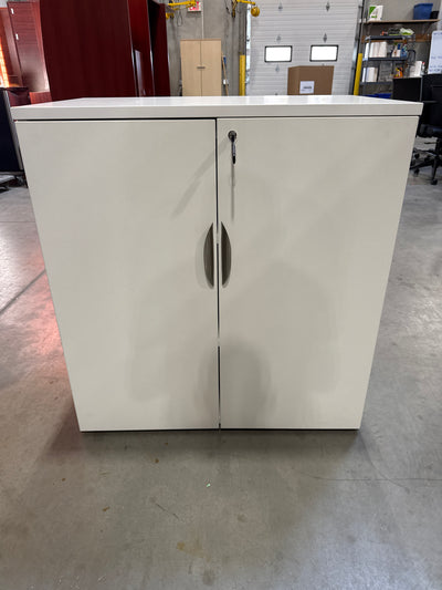 Wooden 3-High Closed Storage Cabinet