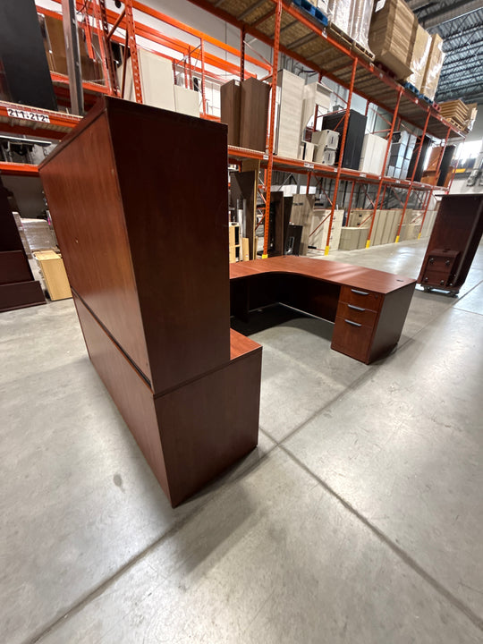 U-Shape Desk w/Hutch, 2-High Lat and BBF