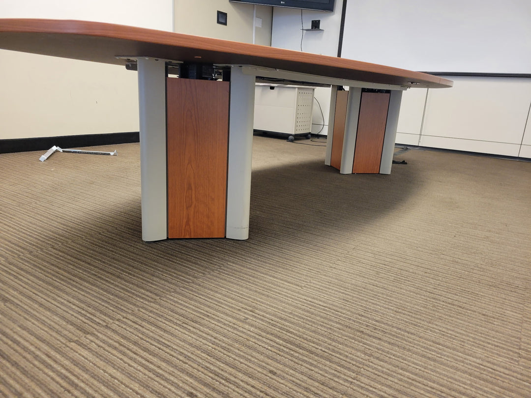 12' Boatshape Boardroom Table w/Electrical