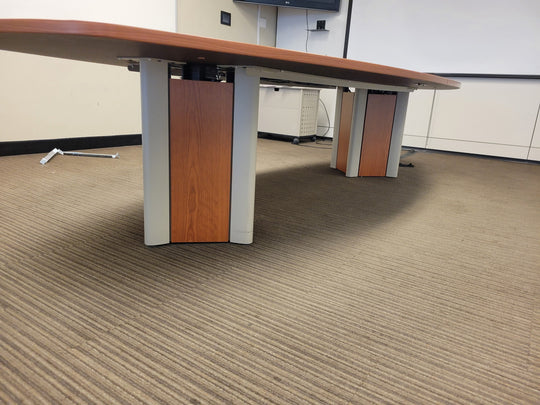 12' Boatshape Boardroom Table w/Electrical