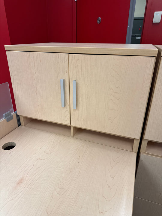 L-Shape Desk w/Combo Cabinets