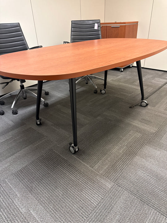 6' Mobile Racetrack Boardroom Table