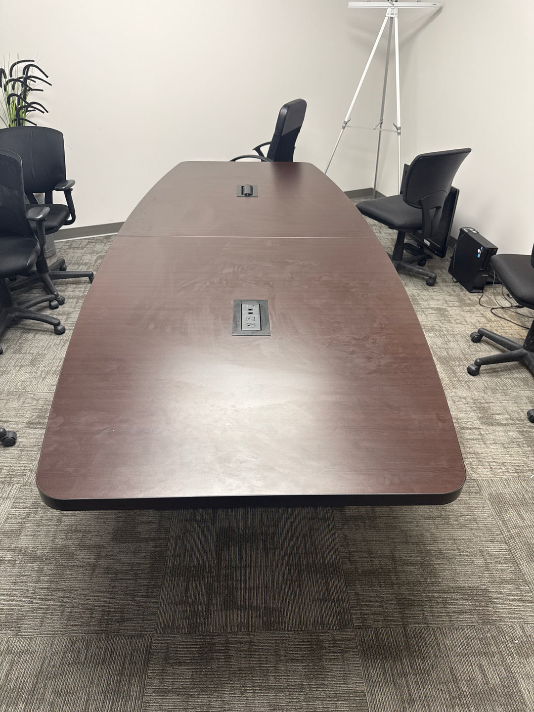 10' Boatshape Boardroom Table w/Electrical