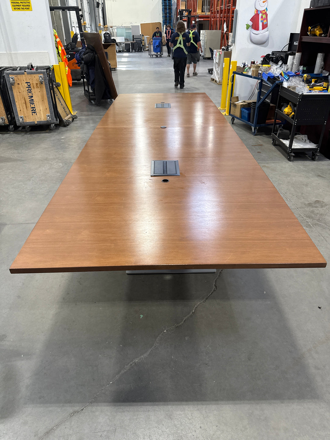 14’ Rectangle Boardroom Table w/Electrical