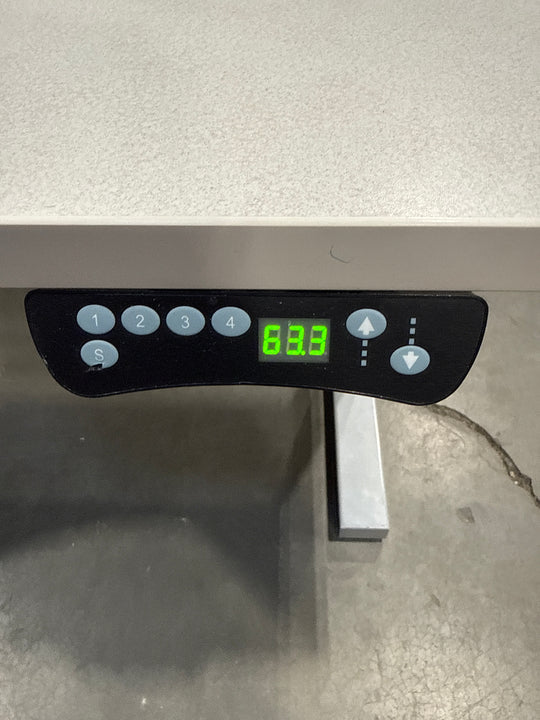 Haworth L-Shape Electronic Sit Stand Desk w/BF Ped