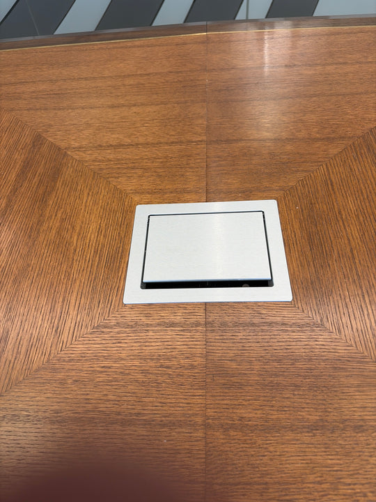 13' Boatshape Boardroom Table w/Electrical
