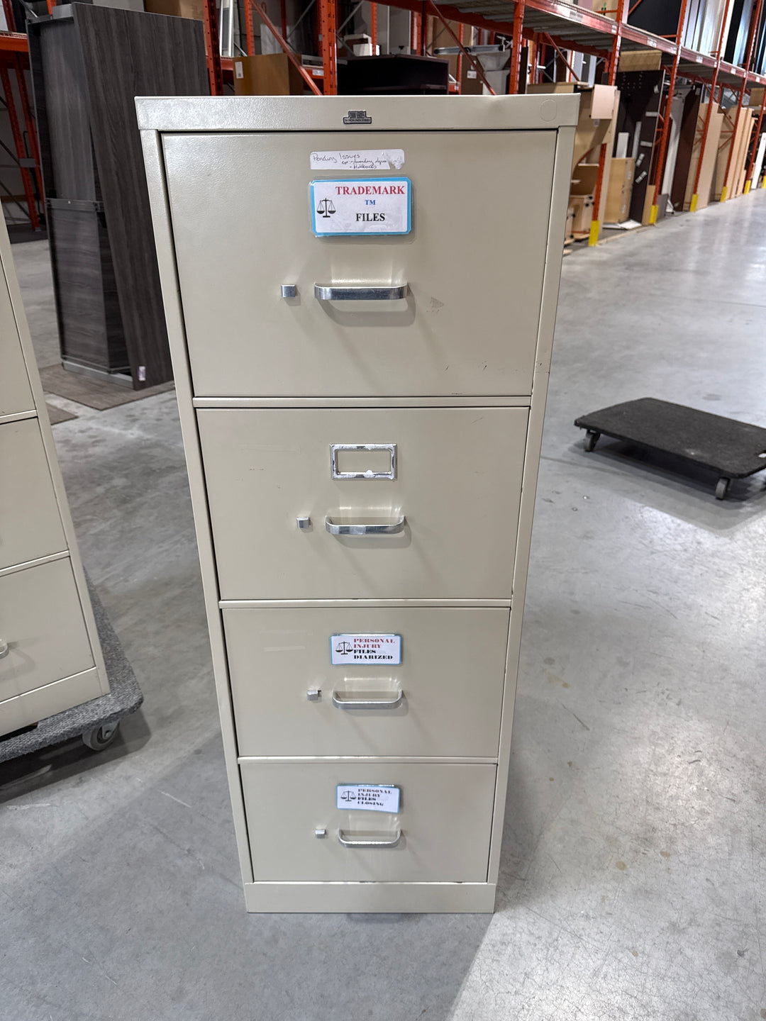 Hon Metal 4-High Vertical File Cabinet (No Hanging Bar)