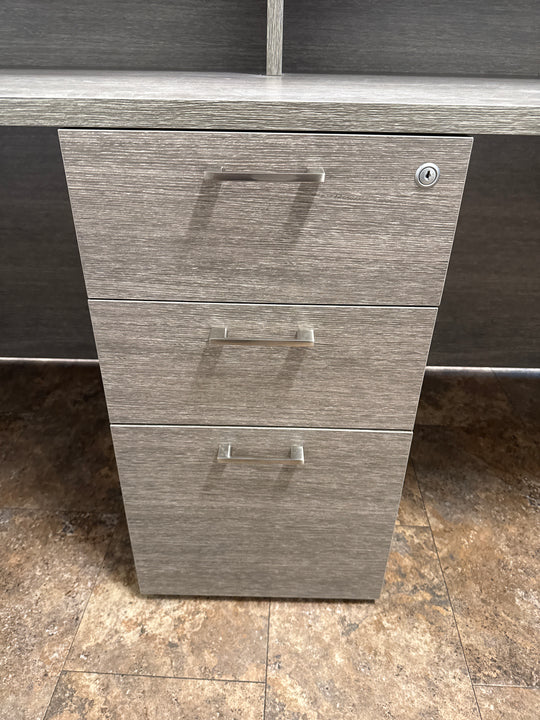 2-Person Reception Desk w/BBF Ped