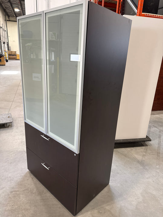 Wooden Combo w/Glass Doors
