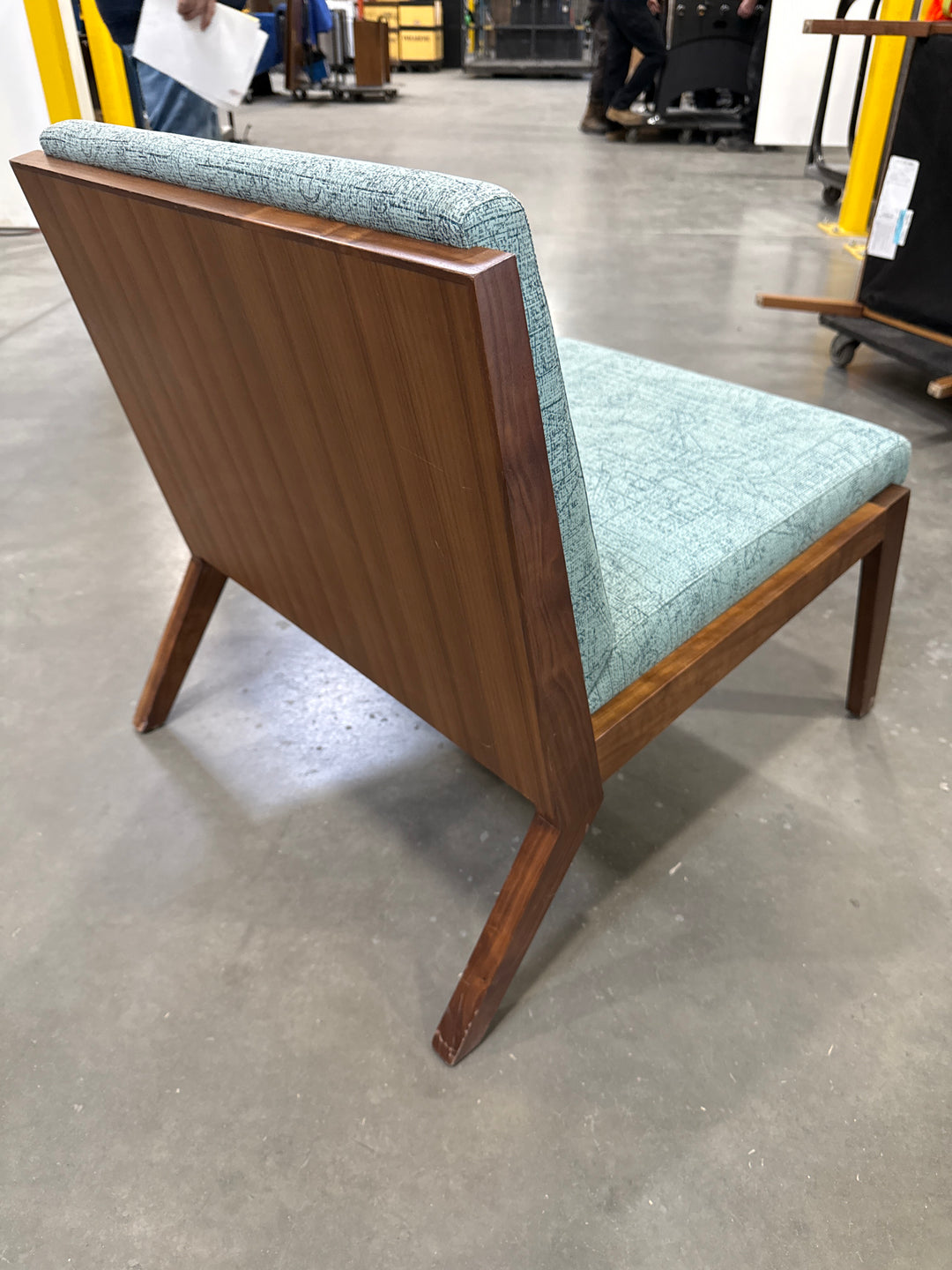 Fabric/Wood Lounge Chair