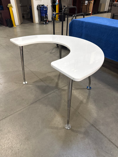 Half Moon White Board Table (Small)