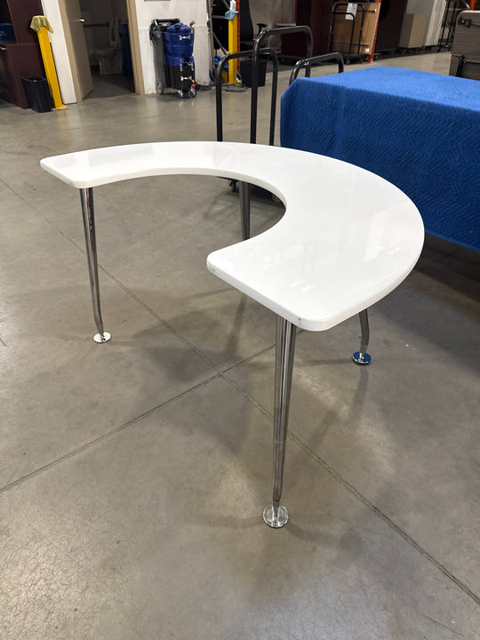 Half Moon White Board Table (Small)