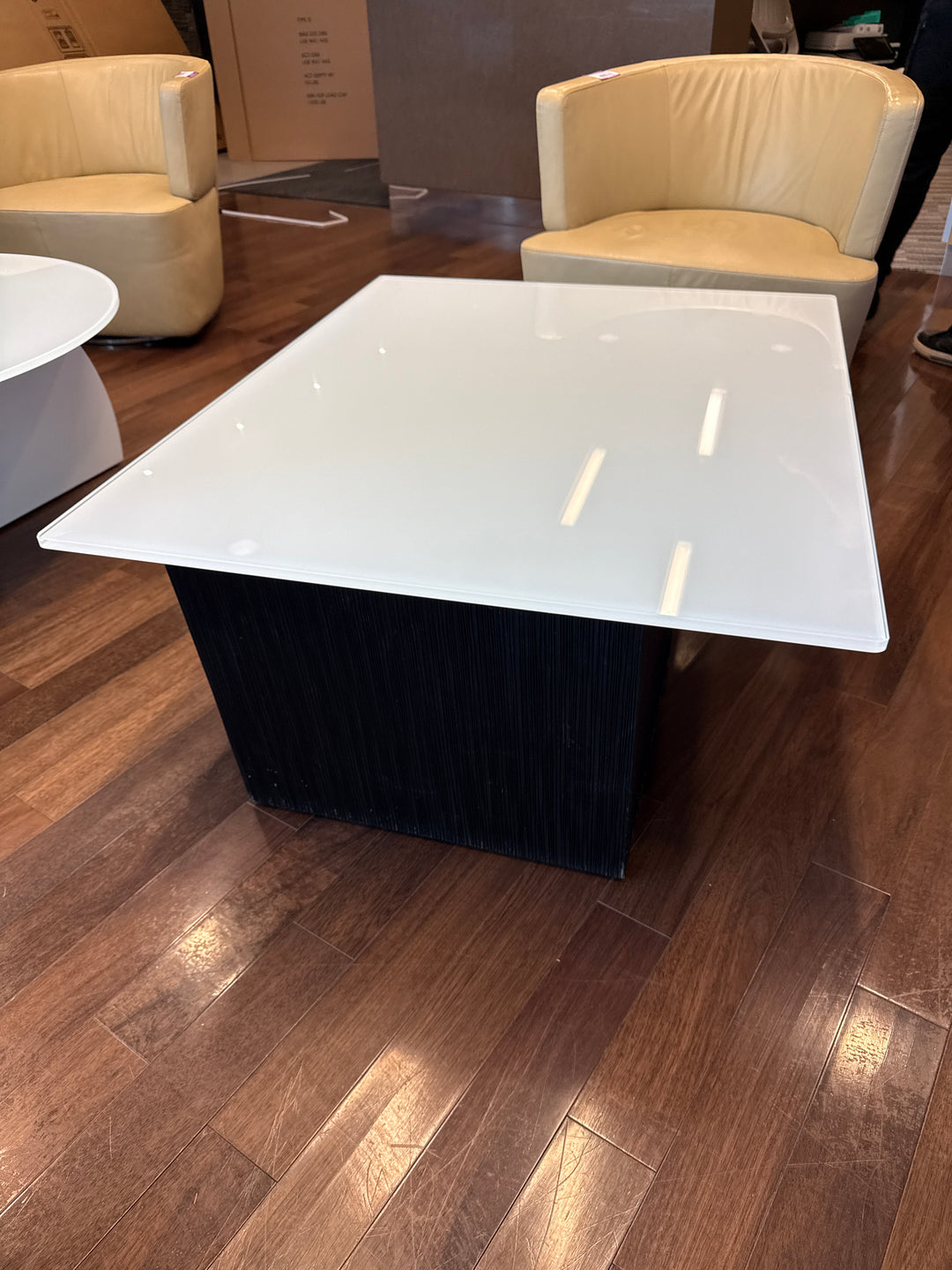 Glass Top Rectangle Coffee Table (Damaged)