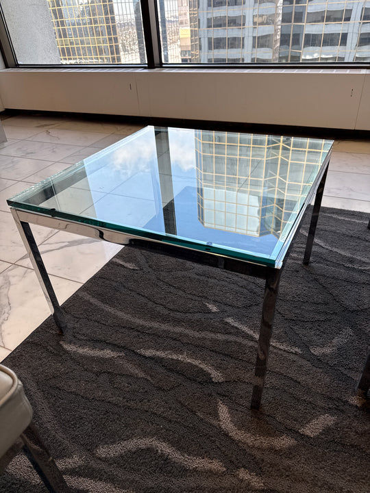 Square Glass Side Table