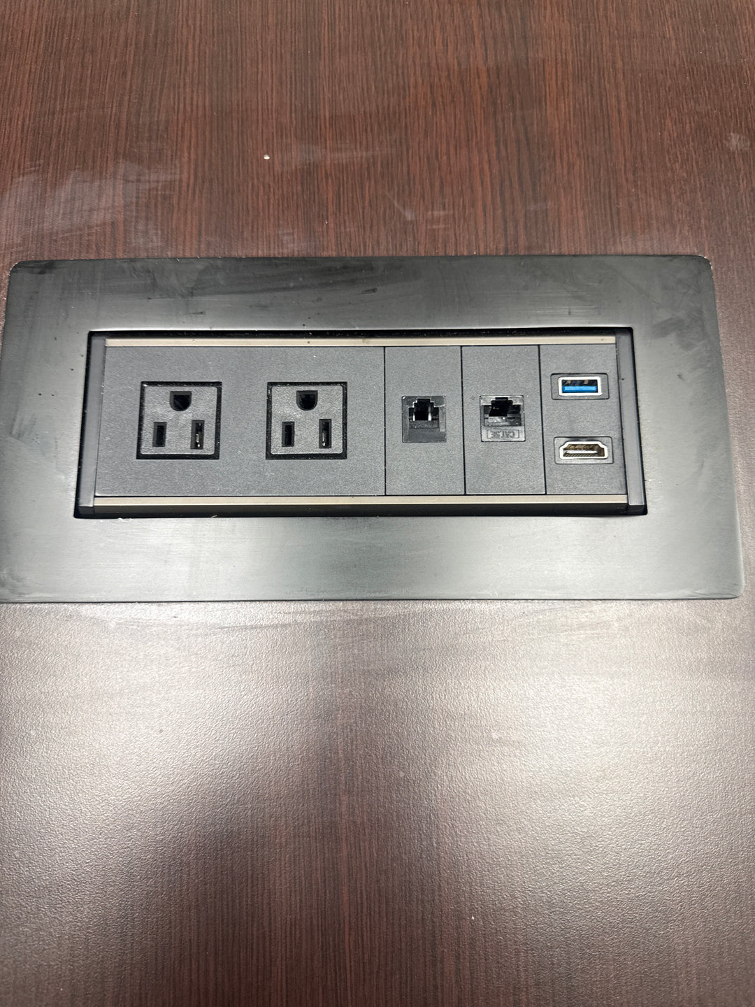 10' Boatshape Boardroom Table w/Electrical