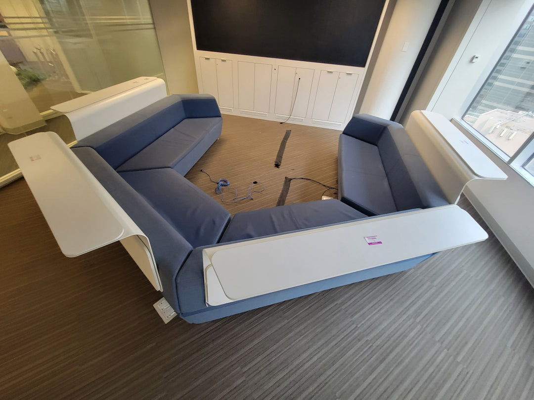 Steelcase 4 Piece Sectional Sofa w/Built-in Tables