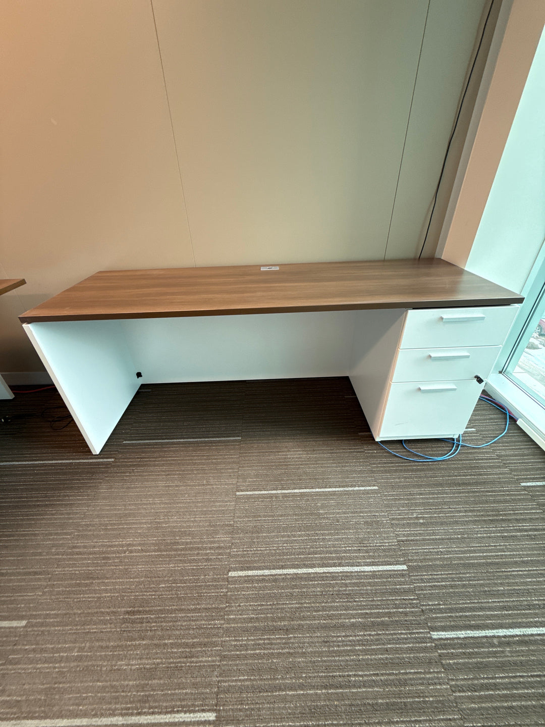 6' Straight Desk w/BBF Ped