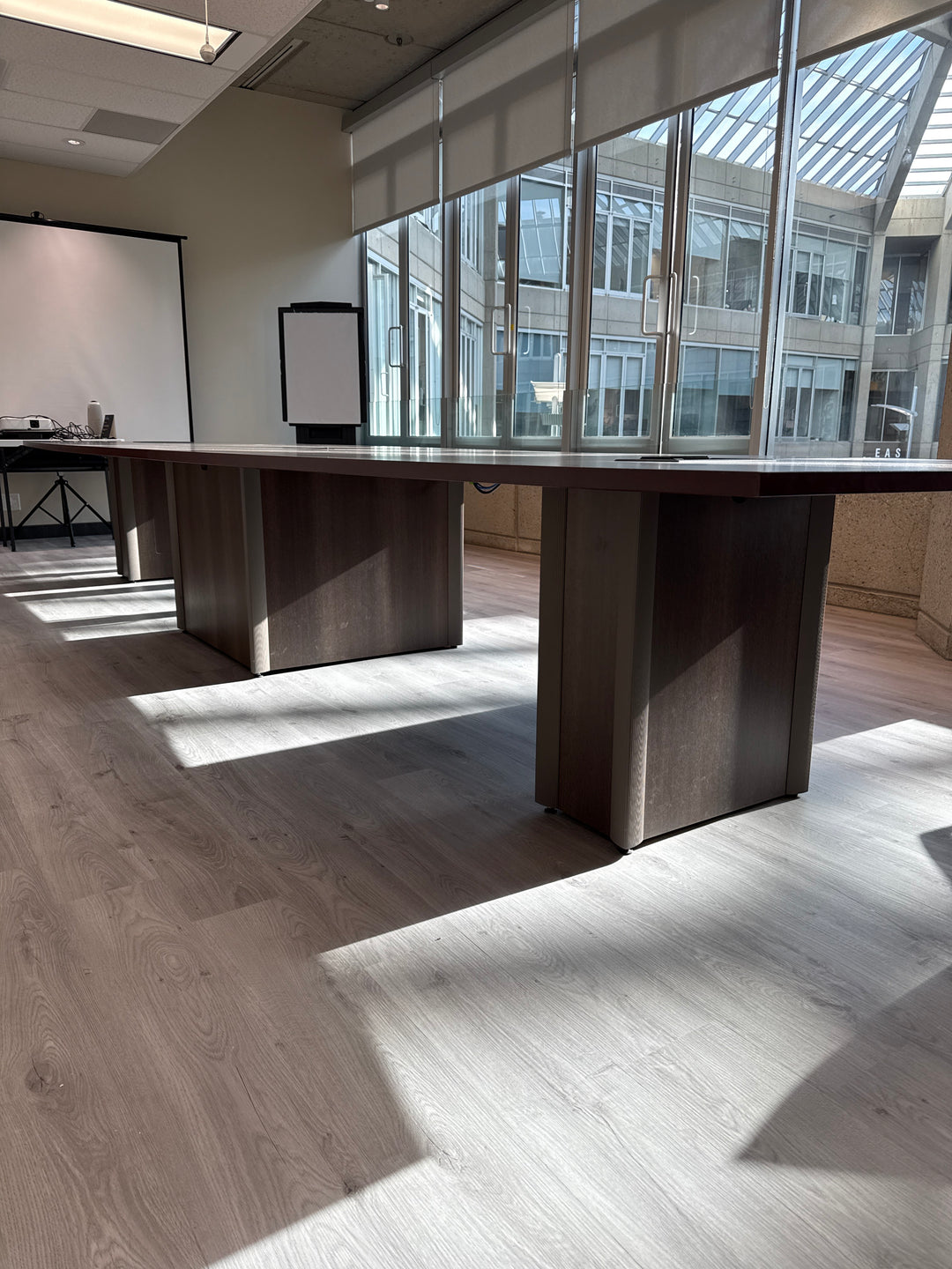 17' Boatshape Boardroom Table w/Electrical