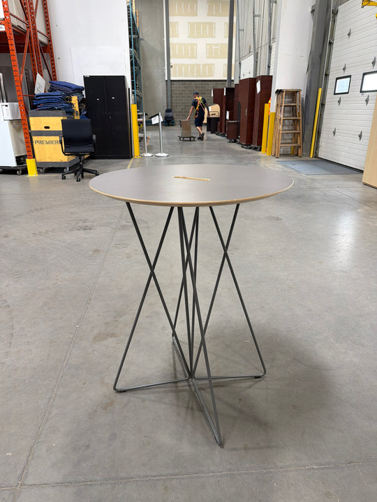 Round Wooden Counter Height Table