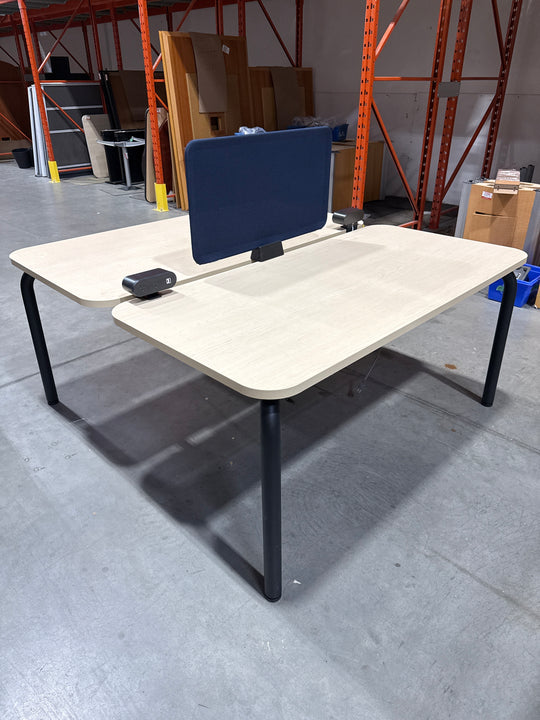 Teknion 2 Person Workstation w/Power Module and Privacy Screen