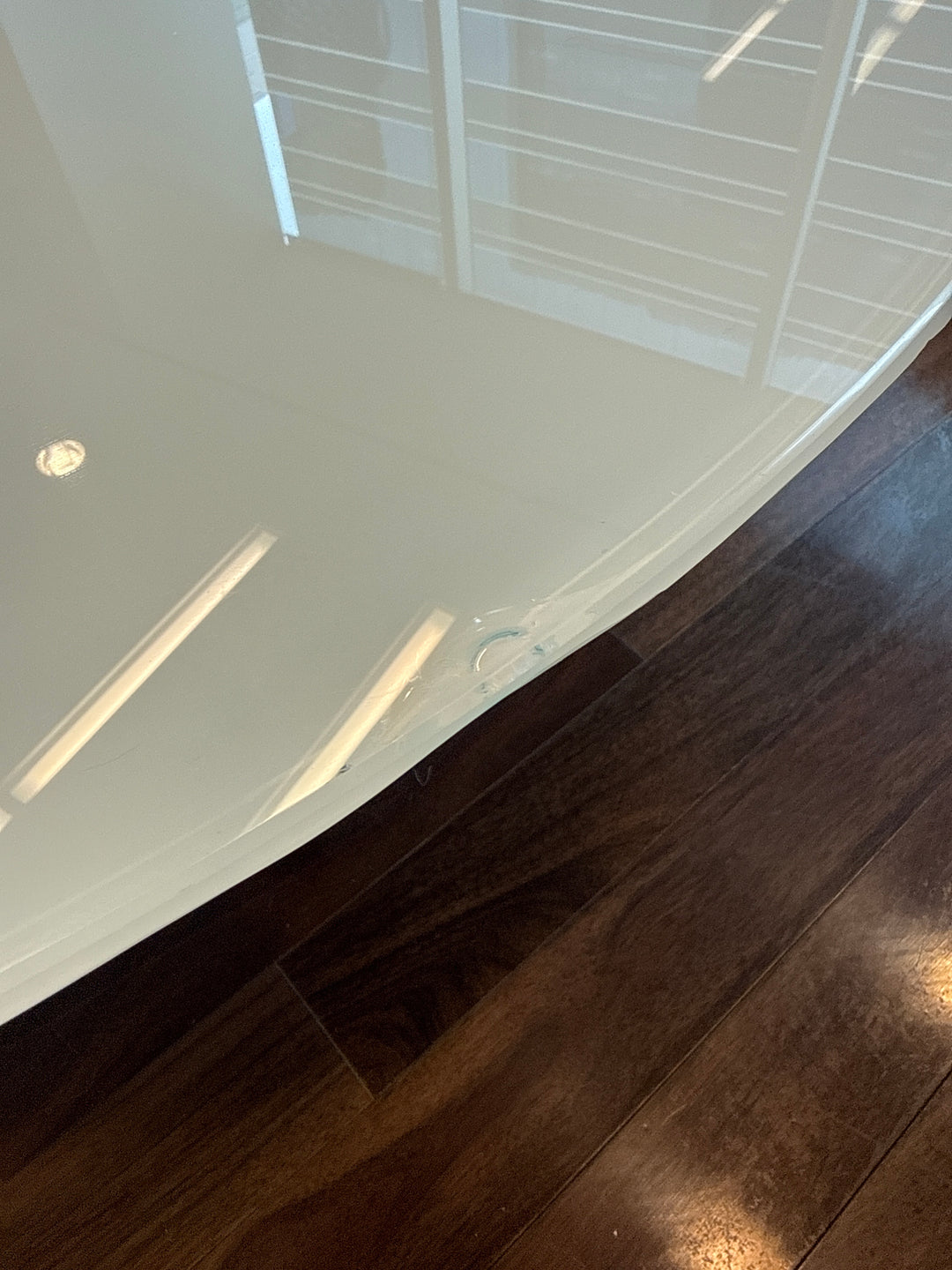 Glass Top Round Coffee Table (Damaged)