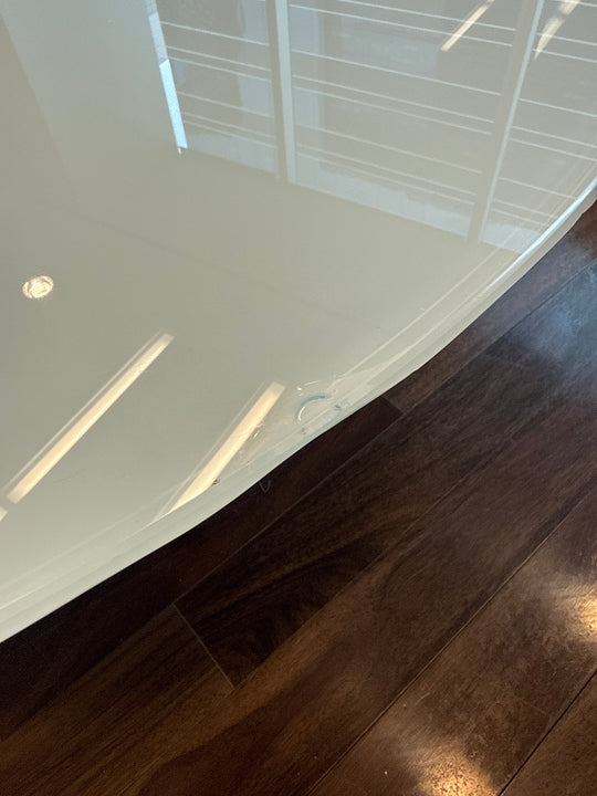 Glass Top Round Coffee Table (Damaged)