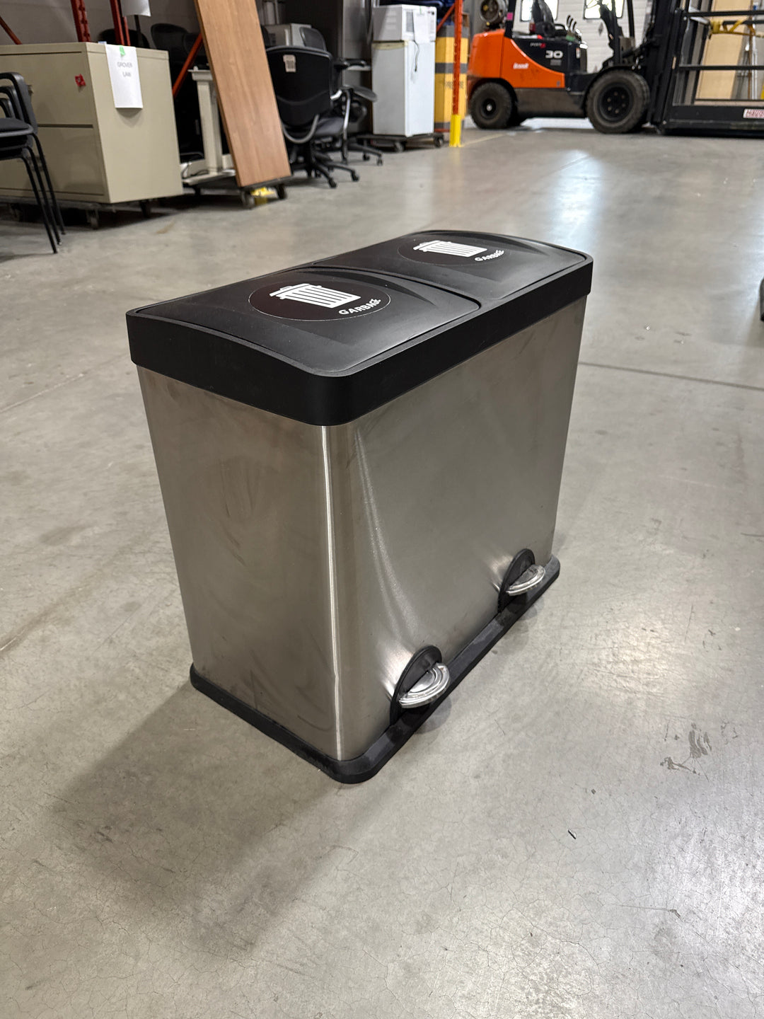 Metal Double Garbage Bin