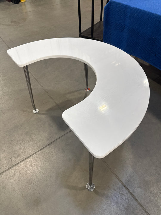 Half Moon White Board Table (Small)