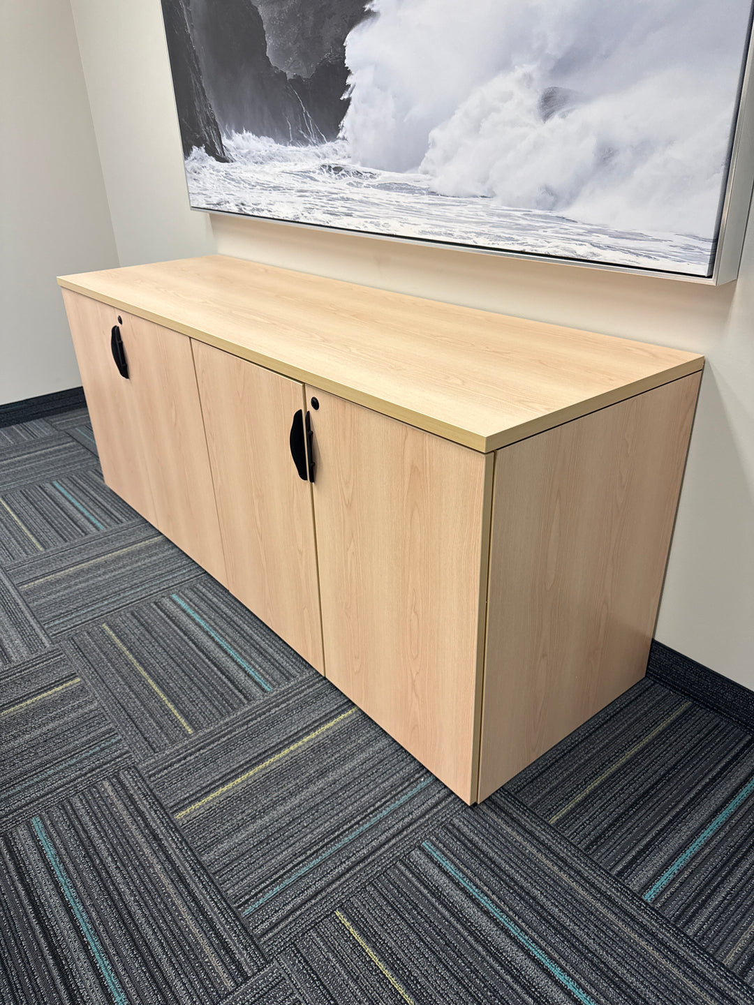 Wooden 4-Door Credenza