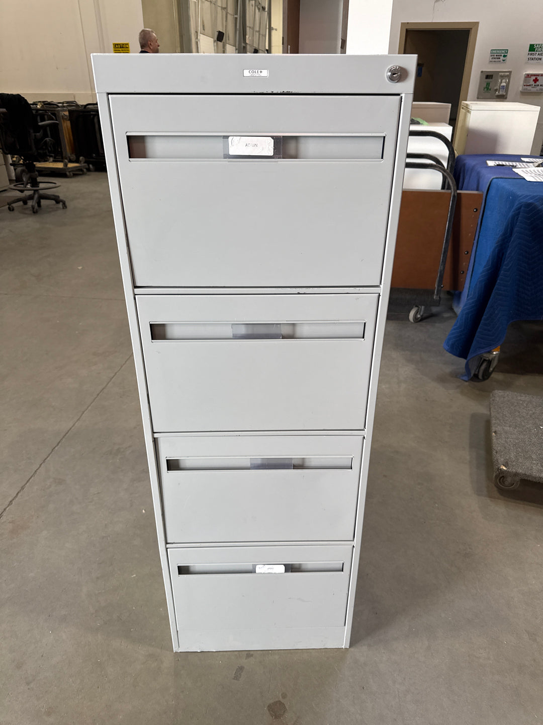 Metal 4-High Vertical File Cabinet