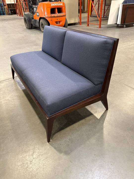 Fabric/Wood 2 Seat Sofa