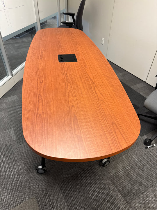 7' Mobile Racetrack Boardroom Table