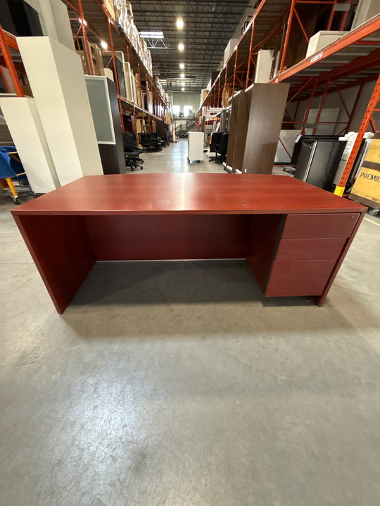 6’ Bow Front Straight Desk