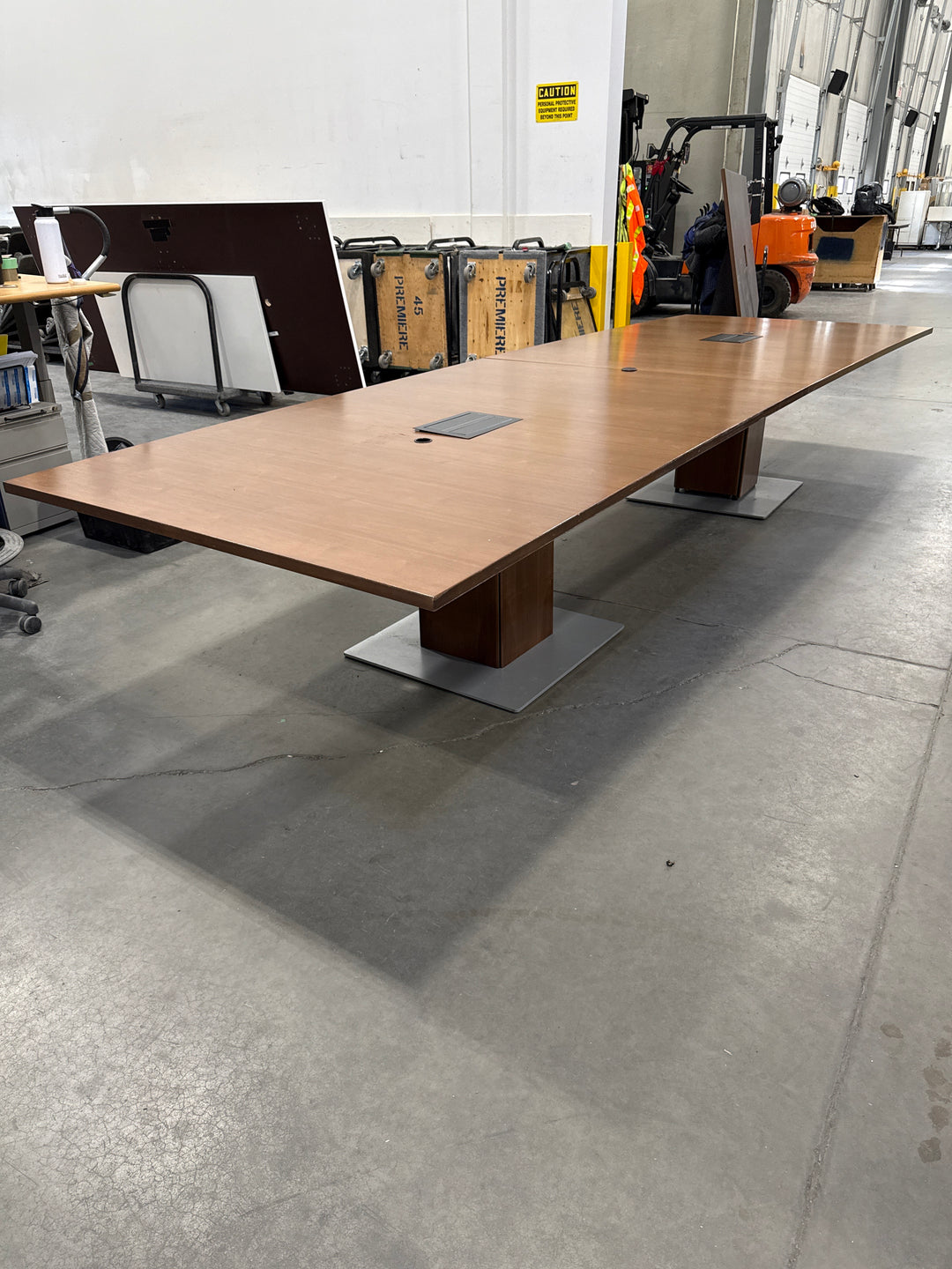 14’ Rectangle Boardroom Table w/Electrical