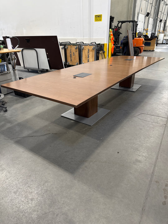 14’ Rectangle Boardroom Table w/Electrical