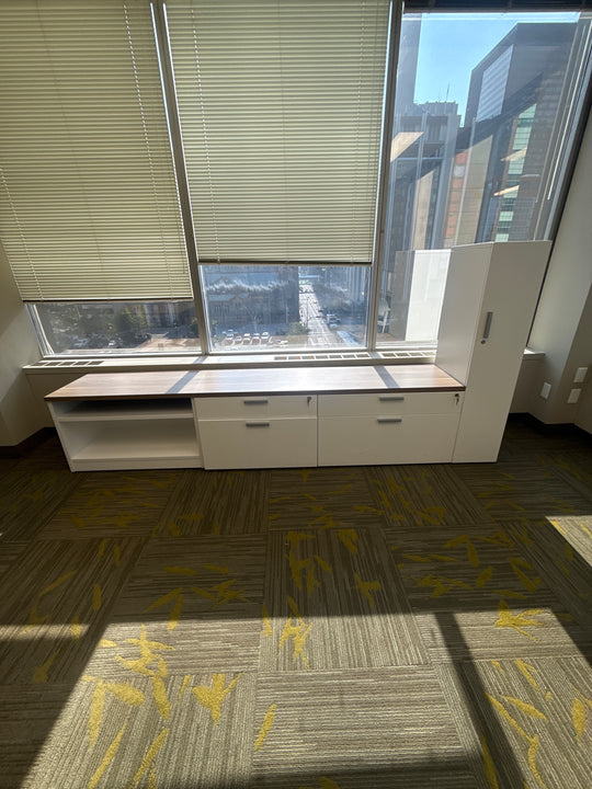 Steelcase 4-Drawer Credenza w/Open Shelf, Wardrobe